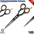 Pro Barber Scissors Sky Blue Hair Cutting Shears Razor Edge 6.5 Inch