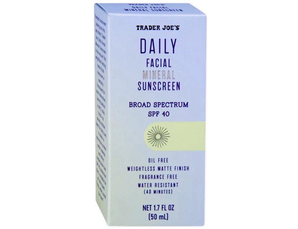 Mineral Sunscreen SPF 40 for Face - Fragrance-Free, Oil-Free, 1.7oz, 2 Pack