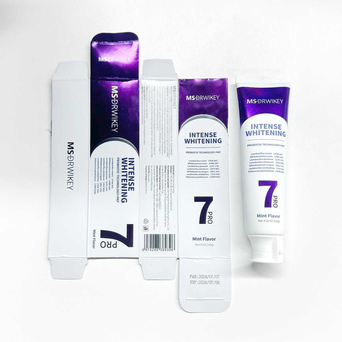 Whitening Toothpaste with 7 Probiotics - Powerful Oral Care, 4.23 oz