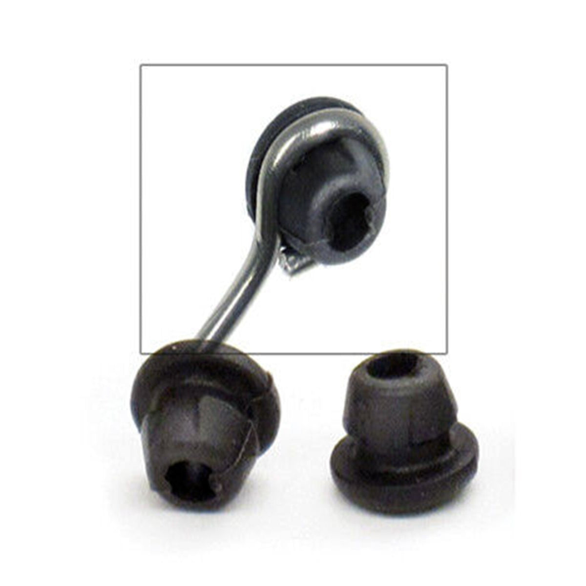 100 Black Tattoo Grommets, 100 Rubber Bands & 100 O-Rings set