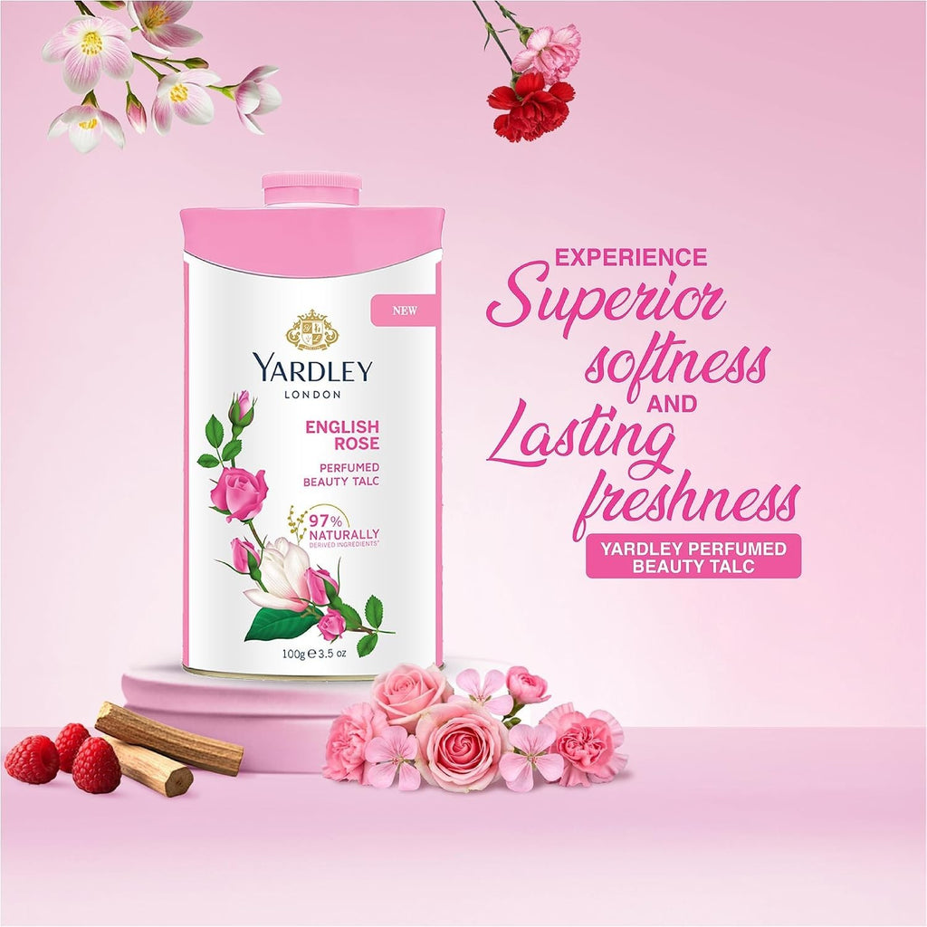 Gentle Lavender Rose Talc 100g - Refreshing Body Powder for Daily Use