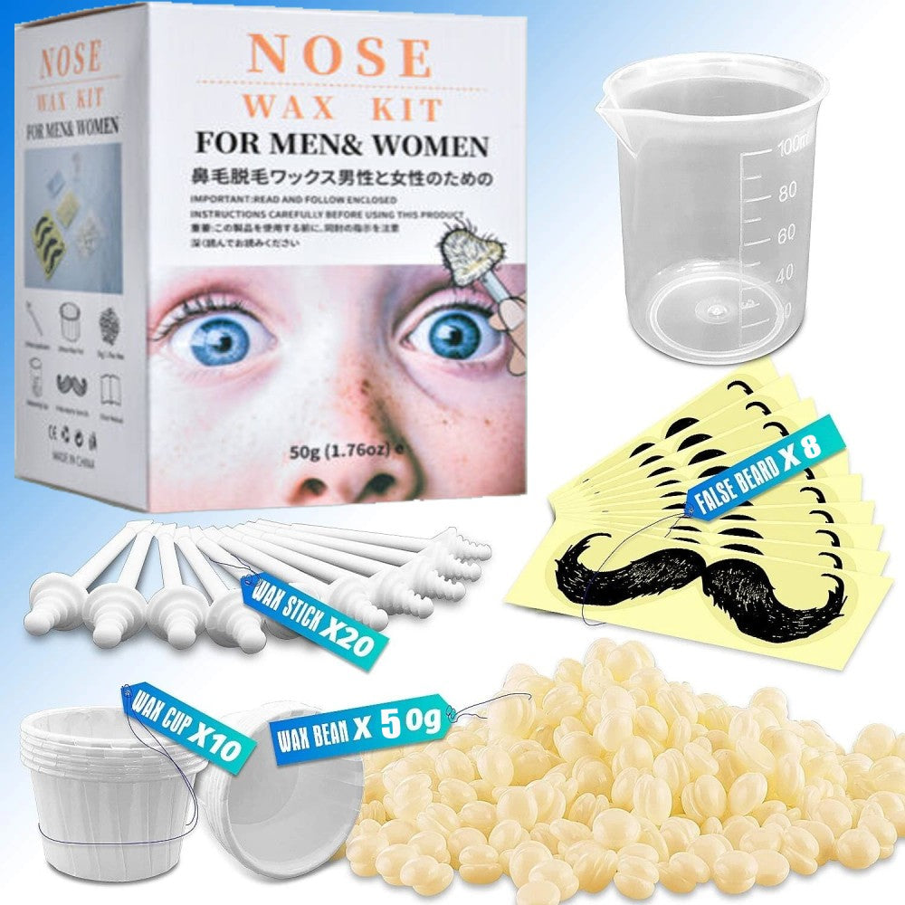 Nose Hair Waxing Kit for Men and Women - Painless Hair Removal Set