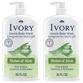 Ivory Body Wash Mild Aloe Scent 35 fl oz - Pack of 2 for All Skin Types