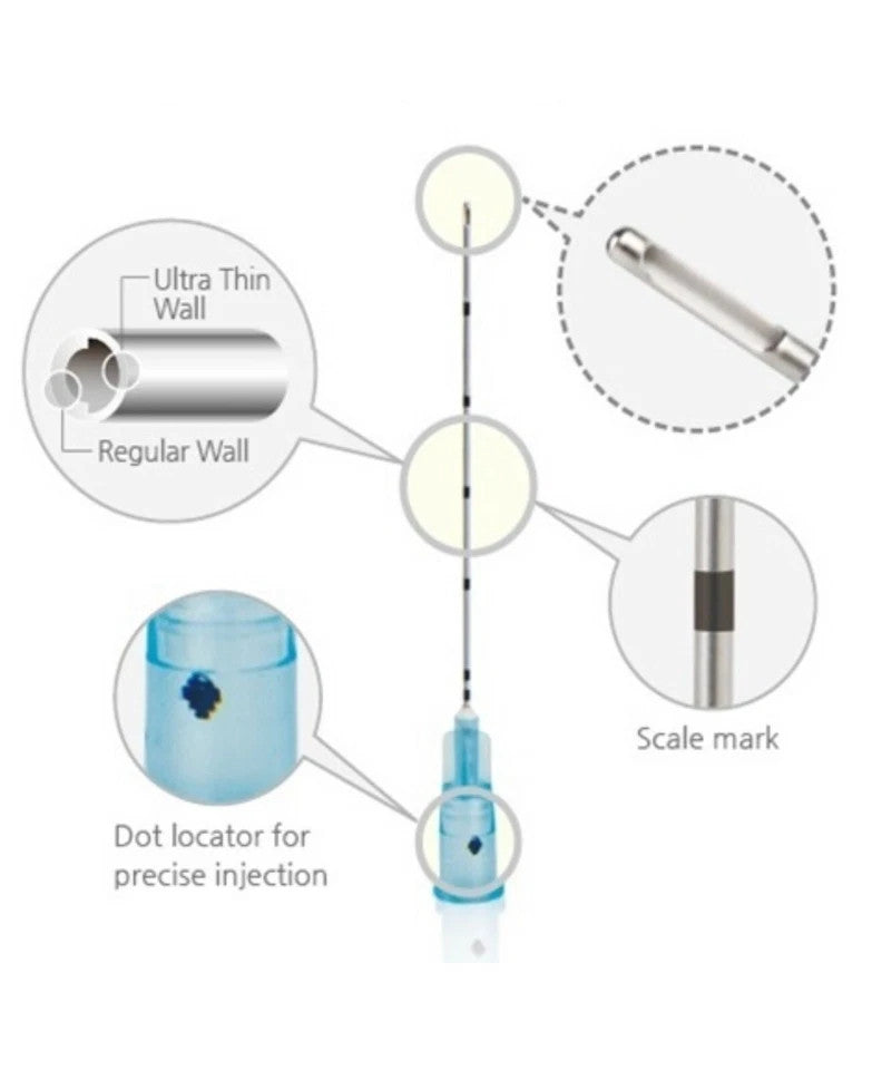 Cannula Needle Pack 18G-30G for Fillers, Micro Blunt-Tip Puncture Cannulas Variants