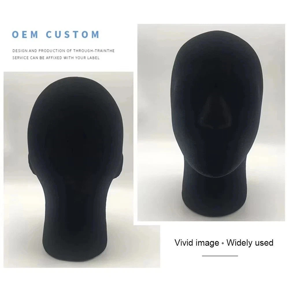 Male Foam Mannequin Head Display Stand for Hats, Wigs, Glasses, and Accessories