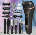 Electric Foot Callus Remover Grinder Pedicure Tool with Multiple Roller Heads