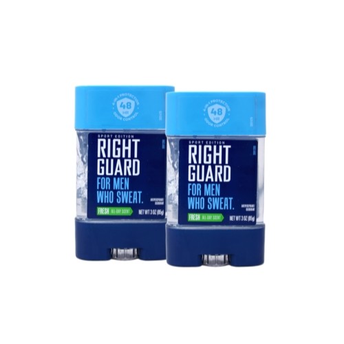2 Pack Clear Gel Deodorant for Men and Women - Sport Fresh, 3 oz Each