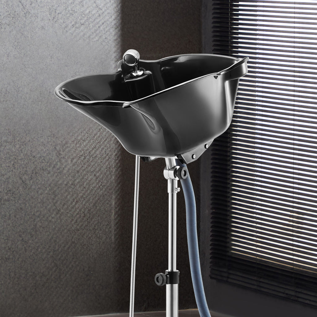 Portable Shampoo Bowl with Shower Head & Drain Hose for Salon & Home Use