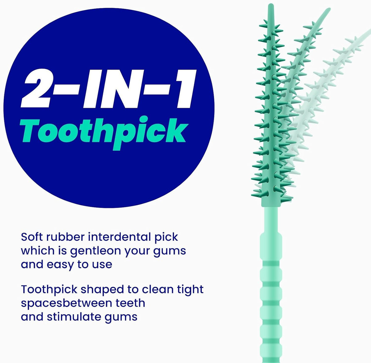 Soft Silicone Interdental Brushes and Dental Picks - 200 Count Family Pack