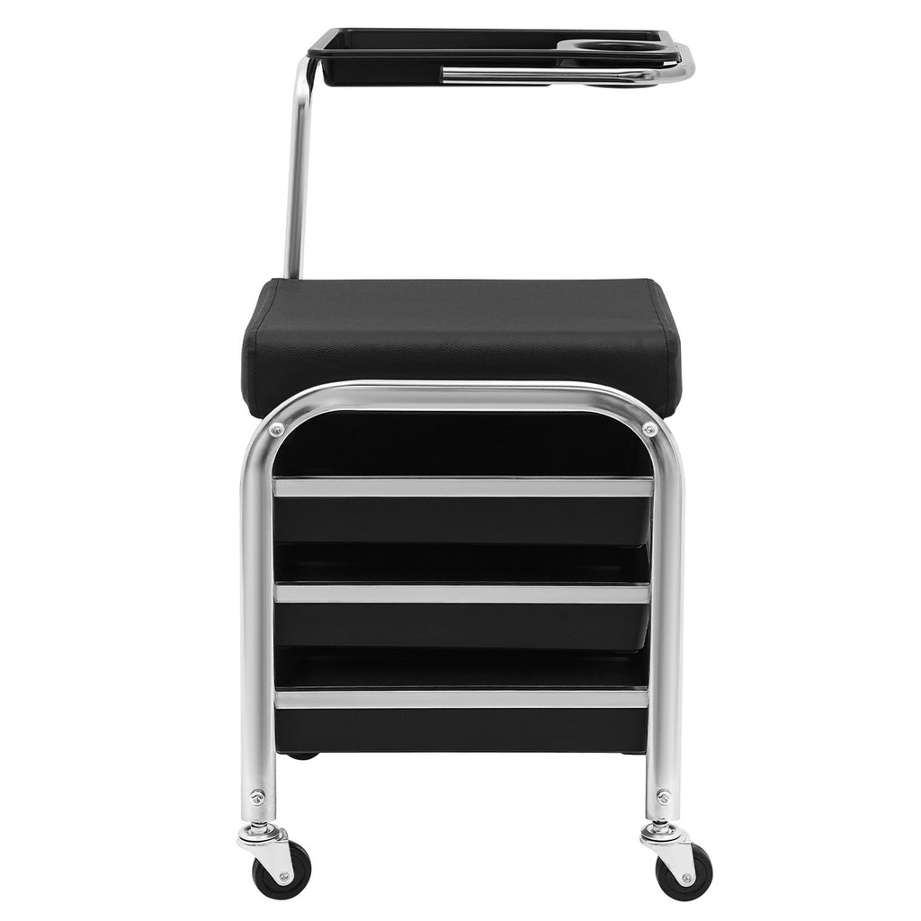 Manicure & Pedicure Tool Storage Cart with Adjustable Tray and Casters