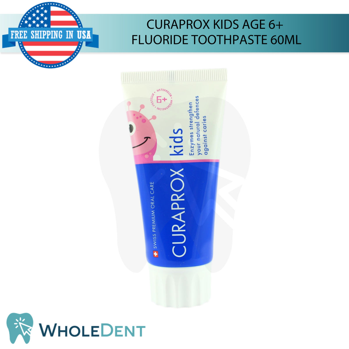 Kids Fluoride Toothpaste 60ml - Plaque Control & Enamel Protection