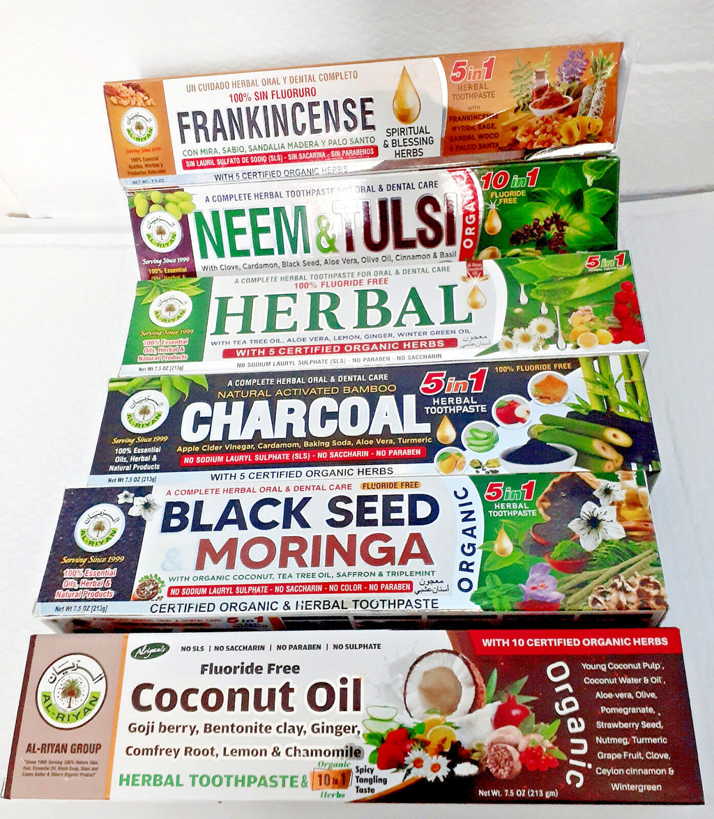 Organic Herbal Toothpaste Set - Fluoride-Free, Deep Clean & Refreshing