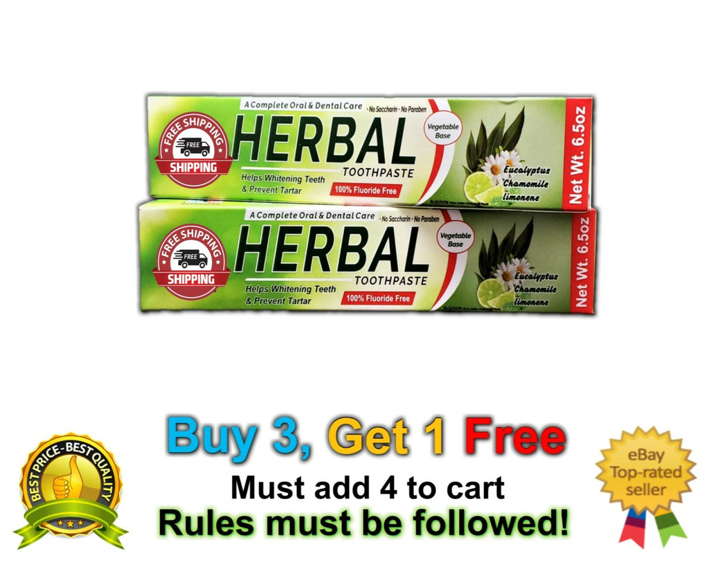 Herbal Toothpaste 6.5 OZ - Natural Enamel Strengthening & Whitening