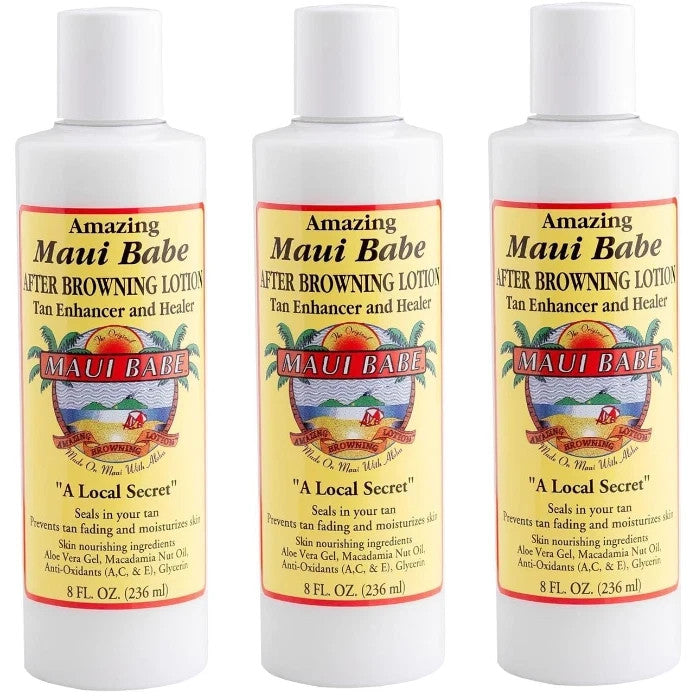 After Sun Tan Extender & Healer Lotion - Hydrating Hawaiian Botanical Formula, Pack of 3