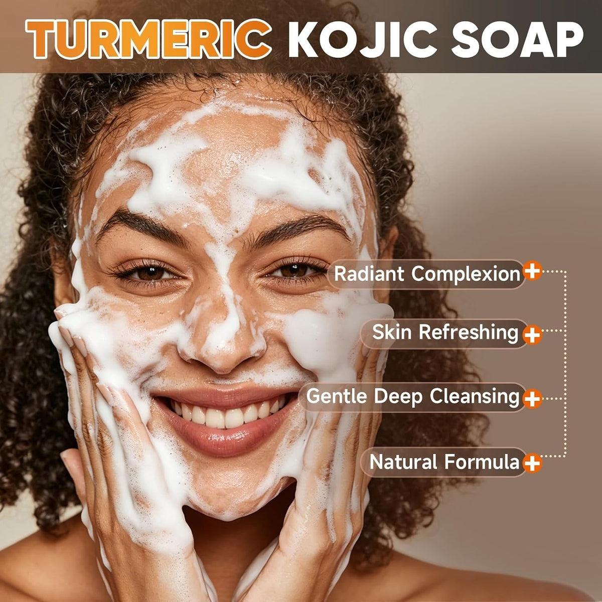 Turmeric Kojic Acid Soap Bars with Retinol & Collagen - 3 Pack for Daily Skin Care