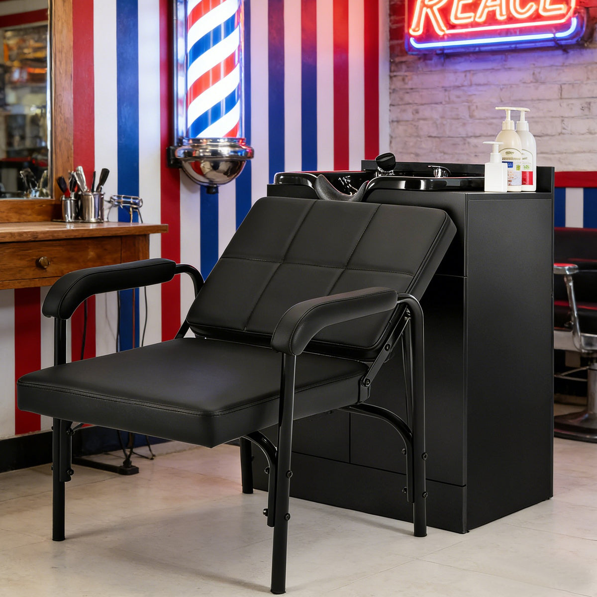 Reclining Barber Shampoo Chair Salon Spa Hair Styling Salon Chair