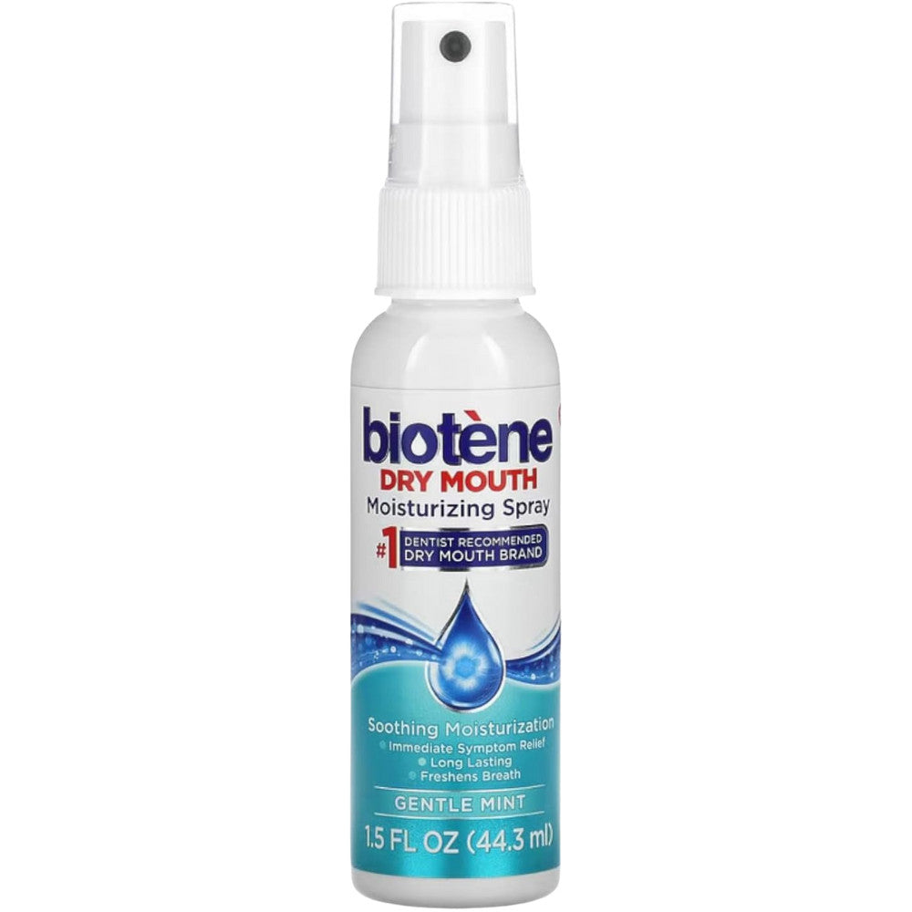 Dry Mouth Moisturizing Spray Gentle Mint 1.5 oz - 5 Pack, Fresh Breath