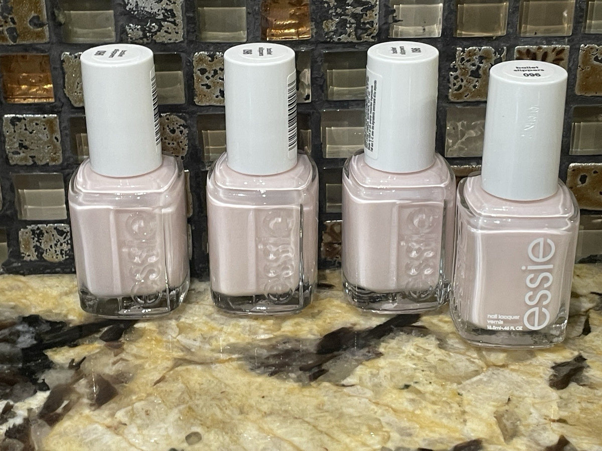 Essie Nail Polish Bundle - 4 Full Size Light Pink 096 Ballet Slippers