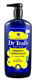 Dr Teals Lemon Balm Body Wash with Prebiotics, 24 Ounce – Gentle Skin Cleanser