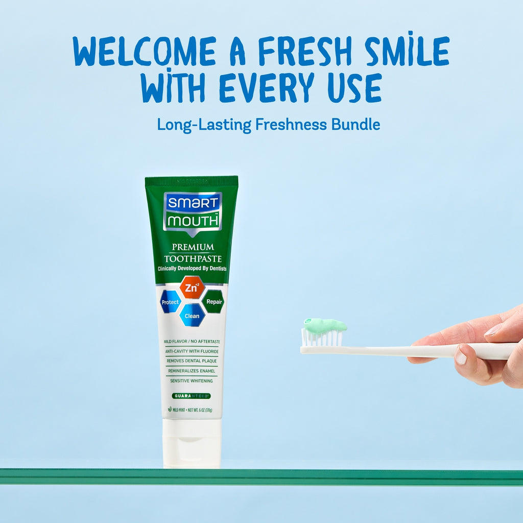 Premium Zinc Ion Toothpaste with Fluoride and Mild Mint - 6 oz