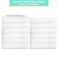 Acrylic Nail Polish Wall Rack Display Holders for 32-96 Bottles with Mirror