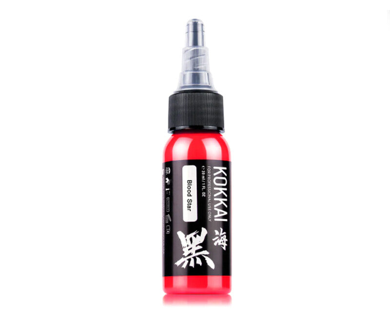 Blood Star Red Tattoo Ink Pigment – Premium Sumi Ink, 1/2oz or 1oz Bottle