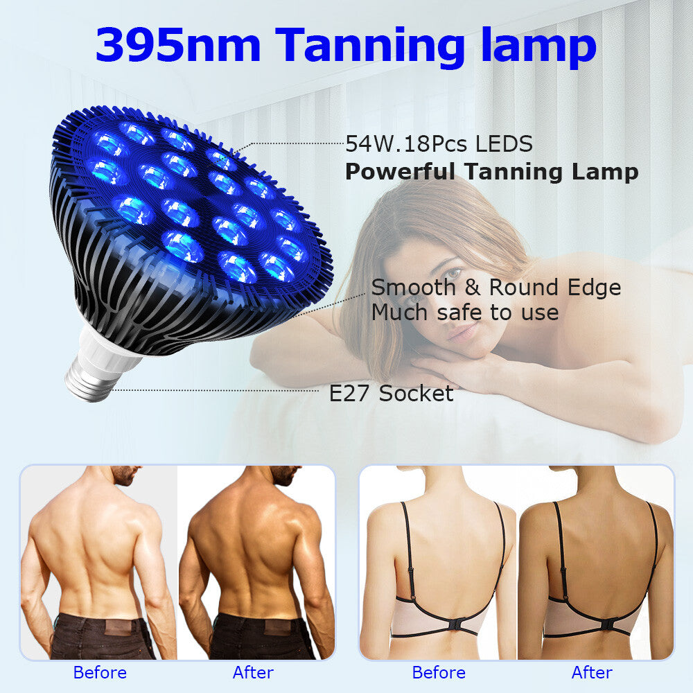 UV Tanning Lamp for Body and Face - Sunbed Solarium Light for Skin Bronzing