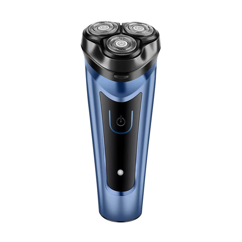 Men's Rechargeable Waterproof Rotary Electric Shaver with 4D Floating Blades
