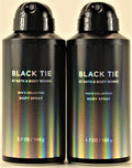 Bath & Body Works Black Tie Deodorizing Body Spray for Men 3.7oz — Pack of 2