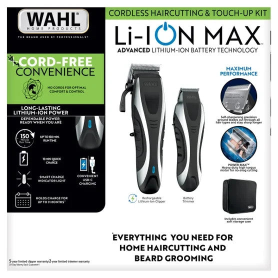 Cordless Hair Clipper & Beard Grooming Kit with USB-C Charging - Wahl 17+ Pieces