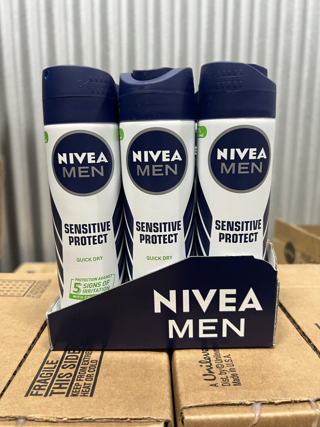 Men Sensitive Protect 48H Antiperspirant Deodorant Spray - 6 Pack, 150ml