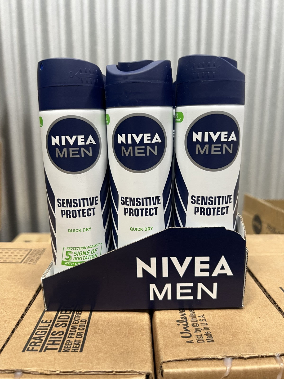Men Sensitive Protect 48H Antiperspirant Deodorant Spray - 6 Pack, 150ml