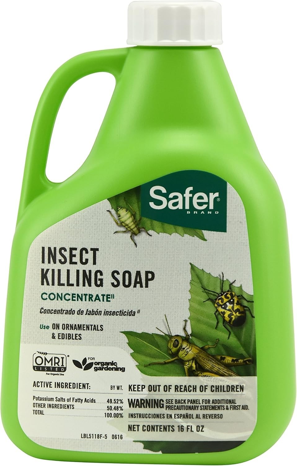 16oz Organic Insect Killing Soap Concentrate for Gardens and Vegetables