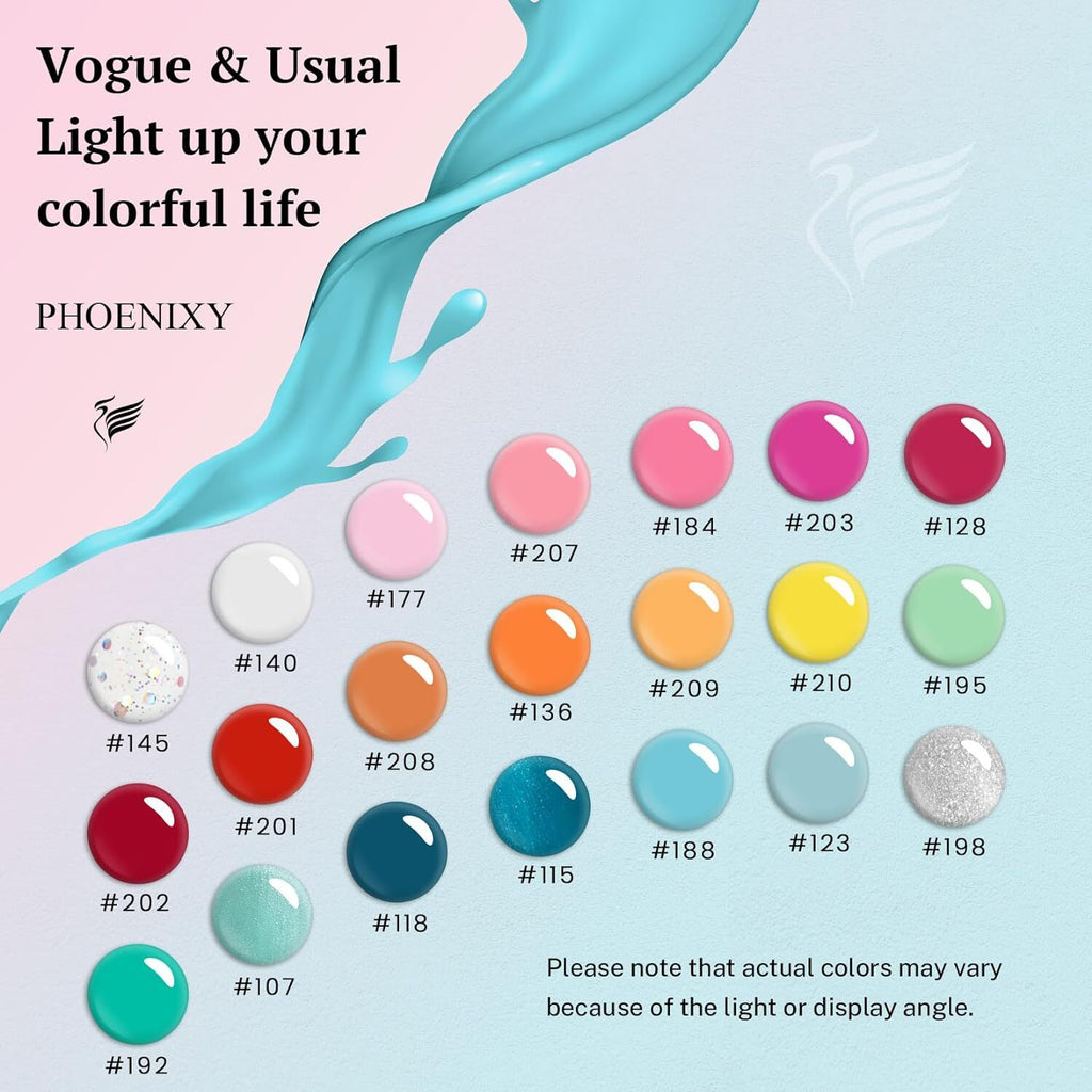 Professional Gel Nail Polish Kit 24 Colors UV/LED Long Lasting Manicure Set