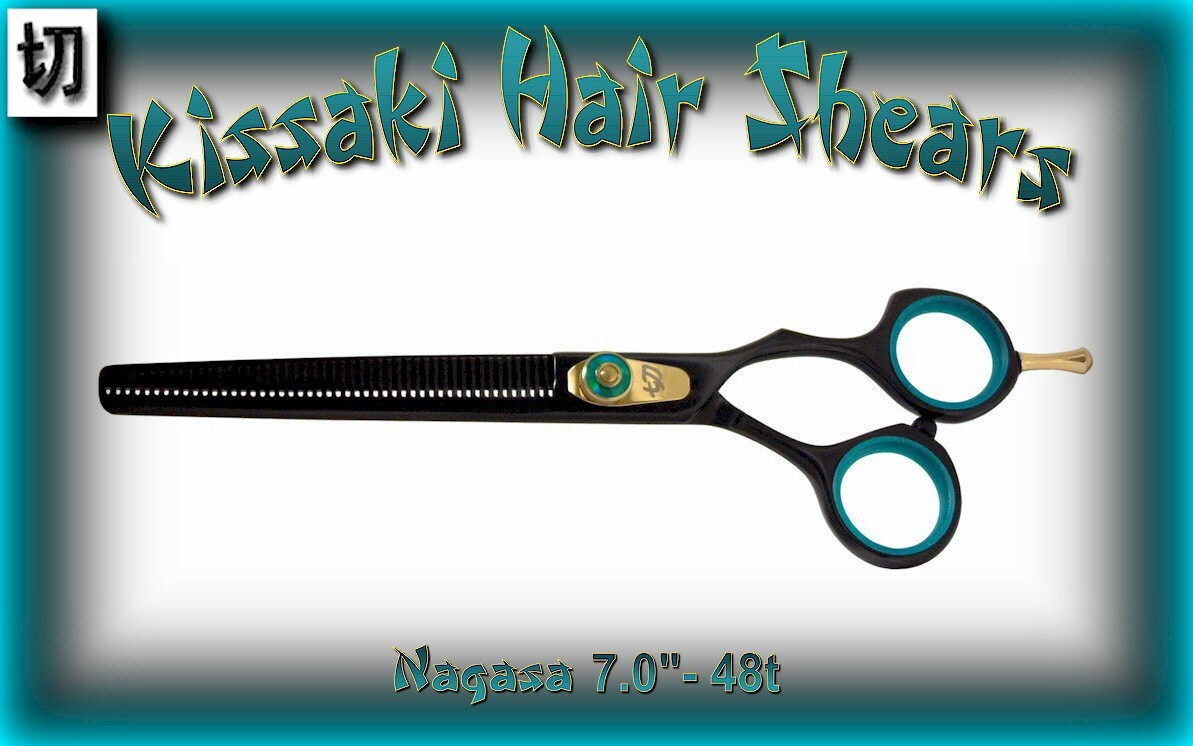 Pet Grooming Thinning Shears - Black Titanium 7.0" Dog Scissors