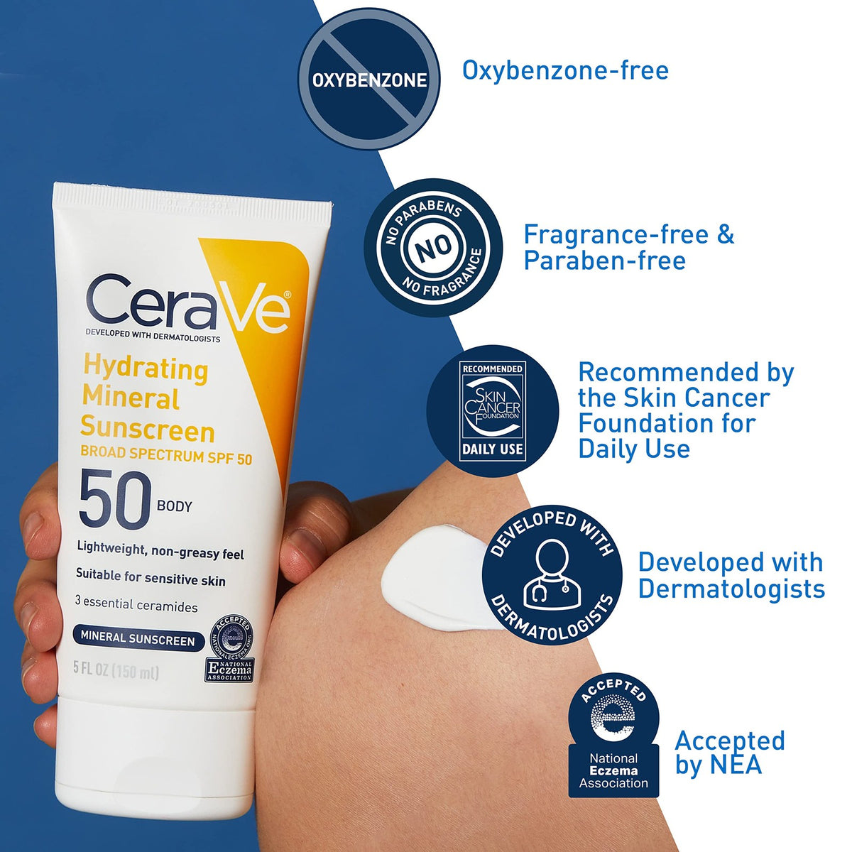 Mineral Sunscreen SPF 50 with Zinc Oxide & Titanium Dioxide - Sensitive Skin
