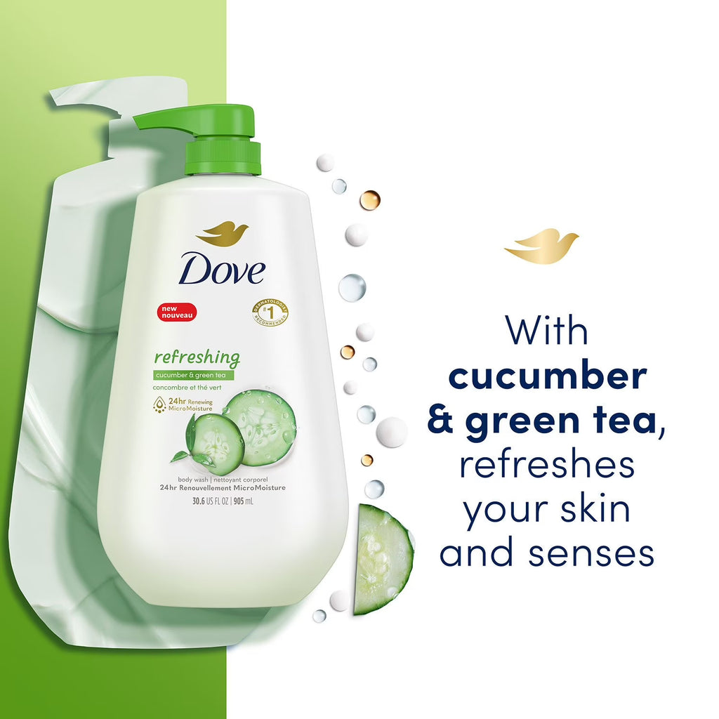 Dove Body Wash 2-Pack Refreshing & Rejuvenating 61.2 Oz - Variety Set