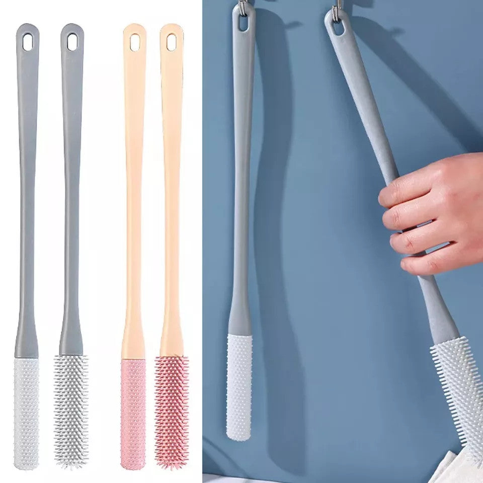 Toe Gap Cleaning Brush Set Long Handle Silicone Soft Rubber Deep Cleansing