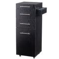 Salon Storage Cart with Lockable Wheels & Adjustable Shelves for Spas