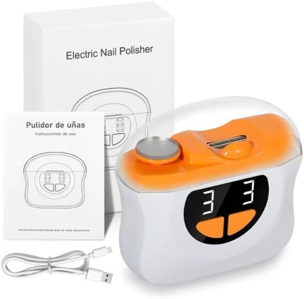 Electric Nail Clipper for Thick Nails - 3-in-1 Trimmer with LED Light, Safe & Rechargeable
