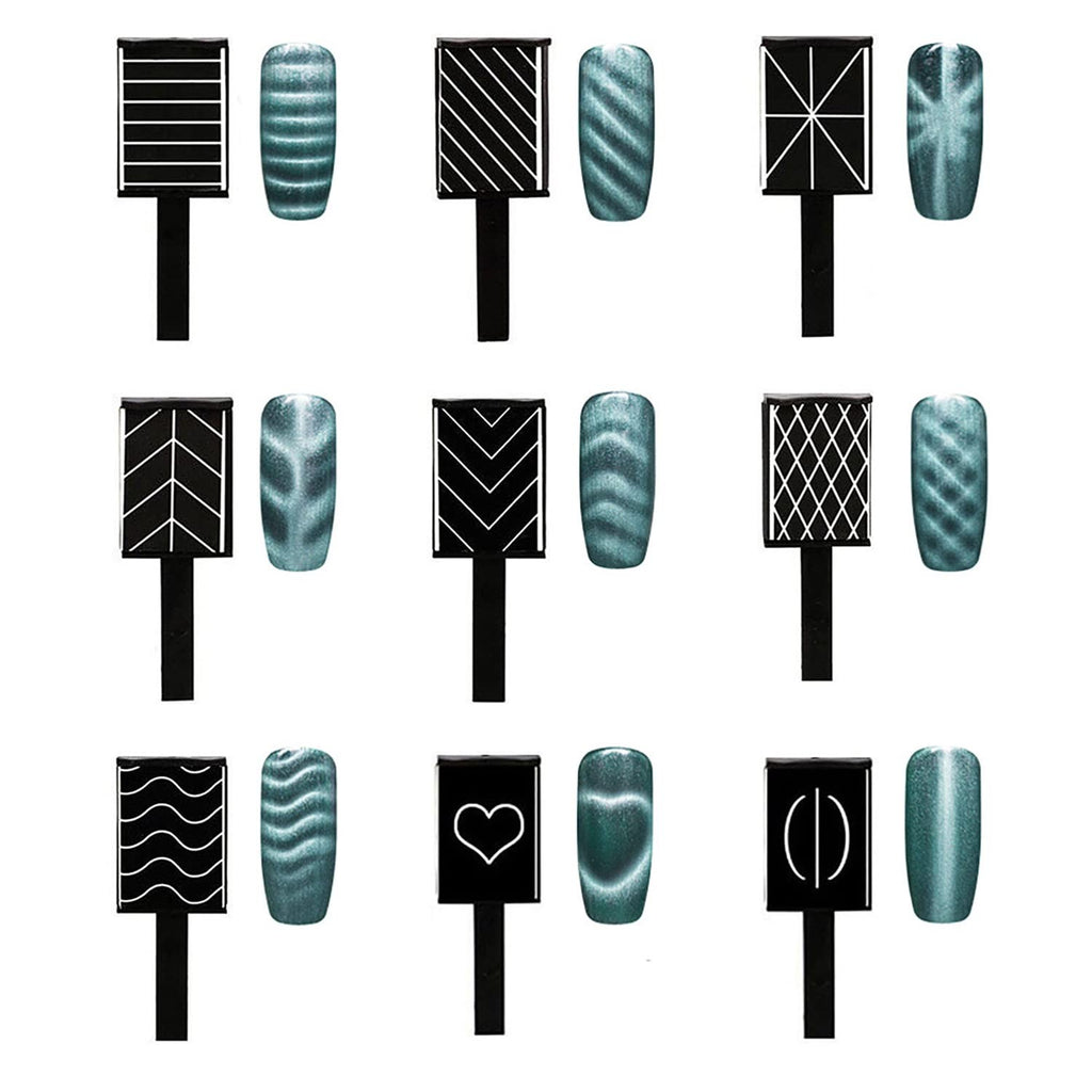 15-Piece Cat Eye Gel Nail Magnet Set for Stunning Nail Art