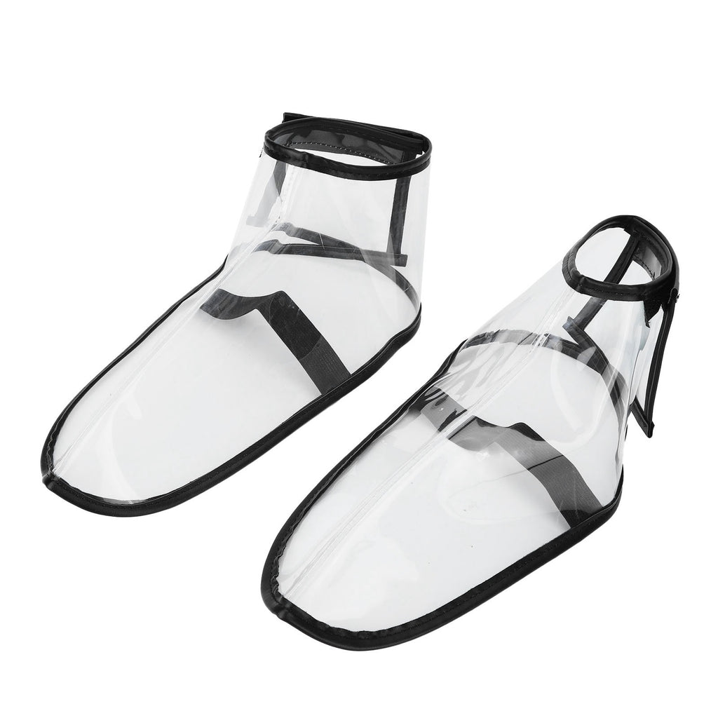 Reusable Folding Hairdresser Shoe Covers - Transparent Waterproof Salon Footwear Protection