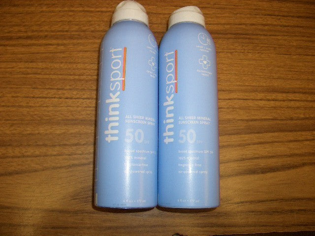 Mineral Sunscreen Spray SPF 50 - Reef Safe, Water-Resistant, 2 Pack 6 oz