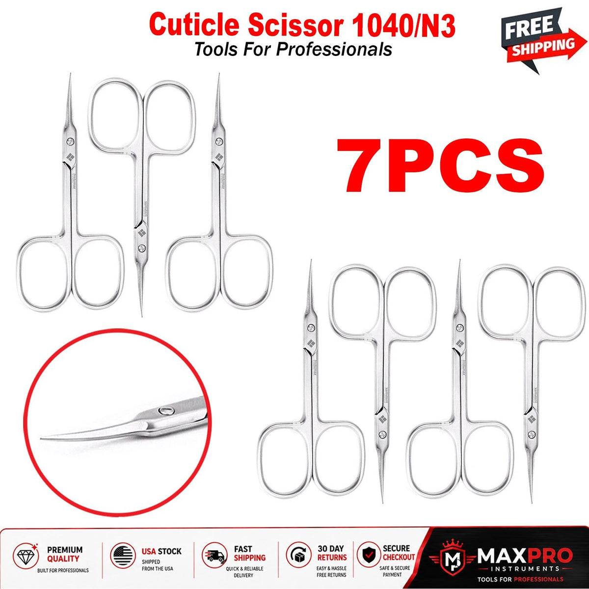 Grooming Scissors for Eyebrows Nails Beard & Cuticle Trimming - Multiple Variants
