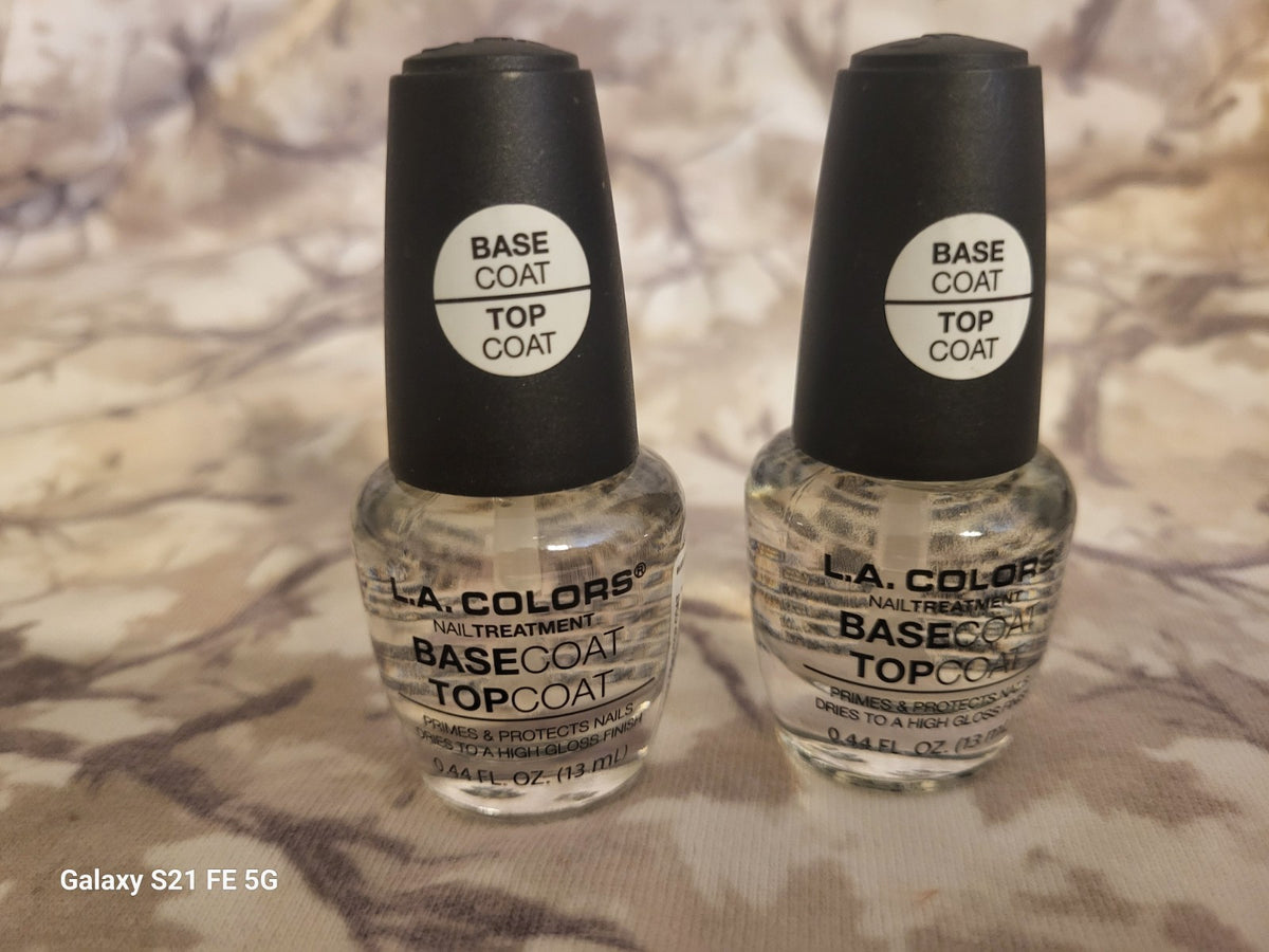 Clear Nail Polish Top Coat - 2 Pack, 0.44 Fl Oz - L.A. Colors