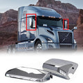 Chrome Door Mirror Covers Pair for Volvo VNL & VNM Trucks Driver & Passenger Side