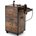 Vintage Salon Trolley Cart with 3 Drawers & Power Outlets - Mobile Beauty Station