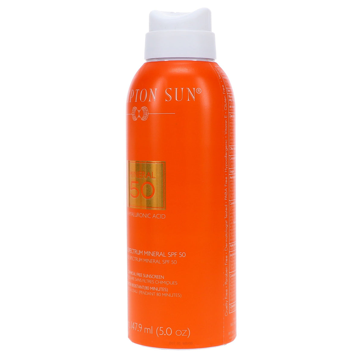 Hampton Sun SPF 50 Mineral Sunscreen Mist - 5 oz, Invisible, Broad Spectrum