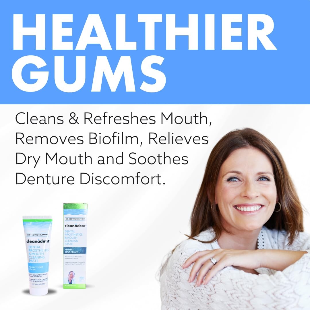 Denture and Gum Cleaning Paste - 4 Fl Oz, Suitable for All Denture Types