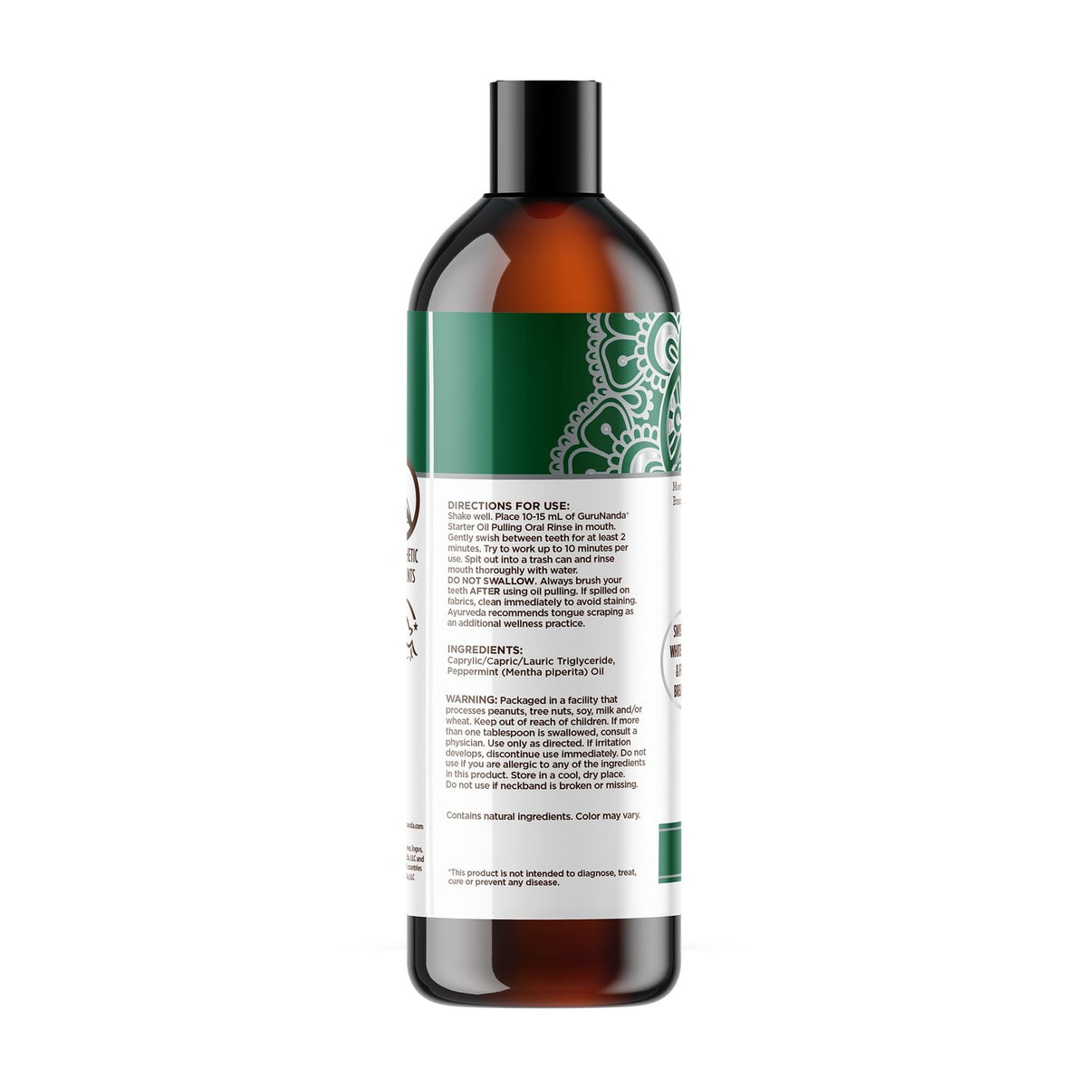 Pulling Oil Mouthwash - Natural Ayurvedic Oral Care, 8 Fl Oz